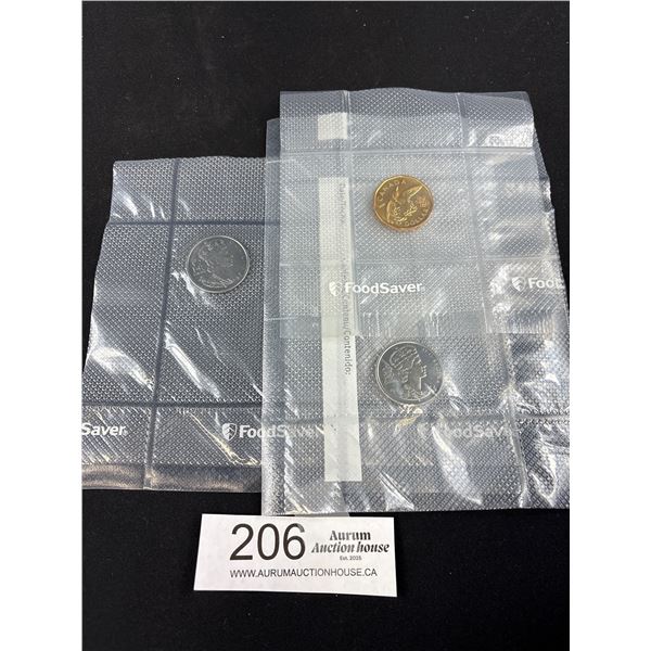 Collectible Lot of Mint Canadian 50 Cent Pieces and Loonie