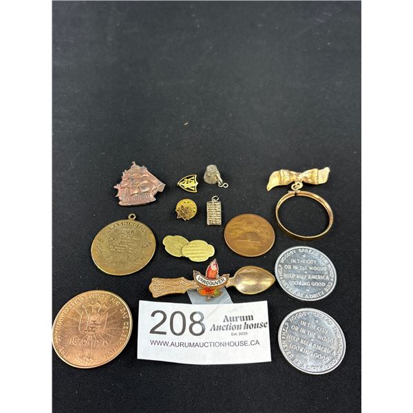 Nice Vintage Souvenier Lot of Tokens, Spoons, Etc