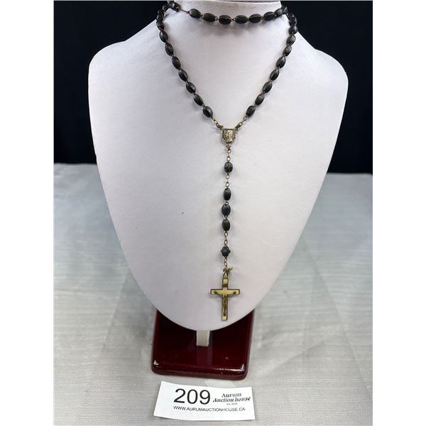 Vintage Jewelry Lot Brooch Earrings and Rosary