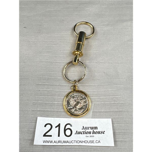 177G 2 Gr Fine Silver 999 Coin Key Chain