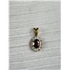 Image 2 : Vintage Gold Garnet Stone Pendant