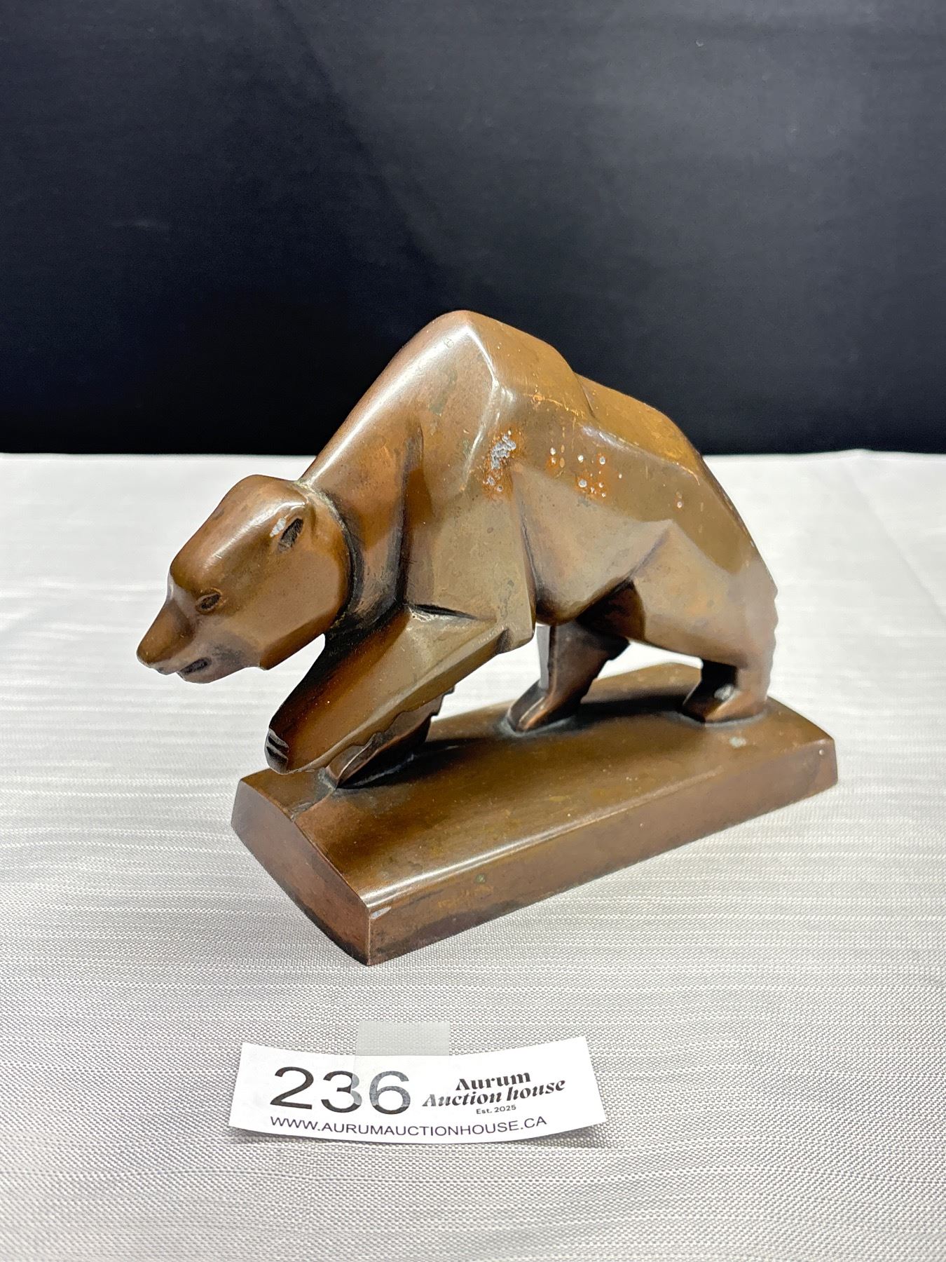 Nice Heavy First Nations Bronze Bear 6