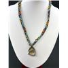 Image 3 : Vintage Native American Beads w/ Silver Pendant Necklace