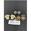 Image 1 : 3 Pairs of Vintage Clip on Earrings