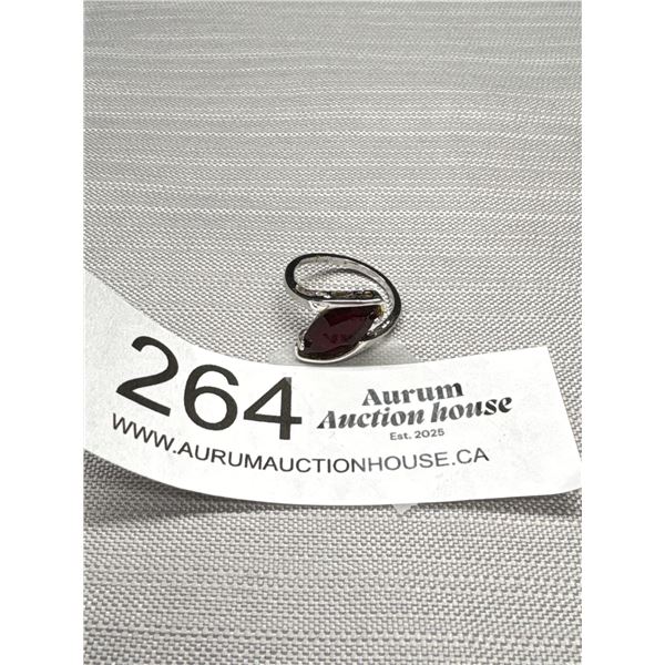 A Vintage Ruby Look + Sterling Dress Ring