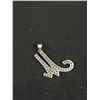Image 3 : A Sterling + Diamond Look "M" Pendant 1.5"