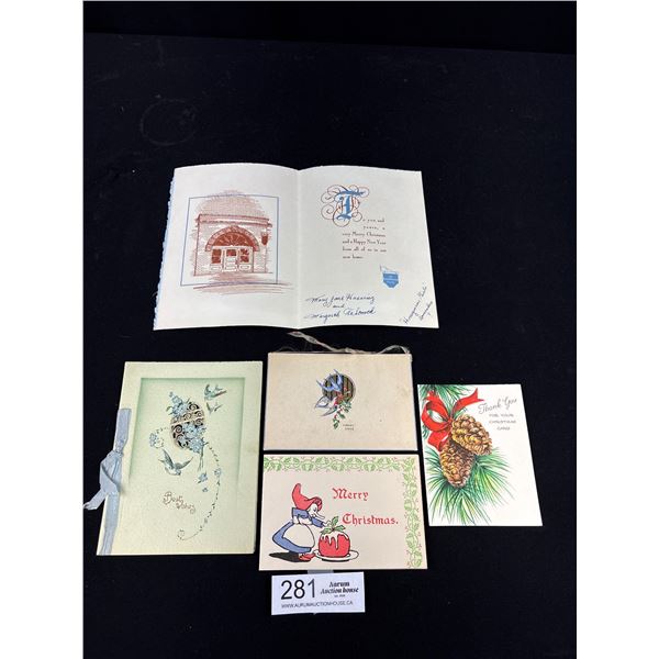 5 Vintage Xmas Cards