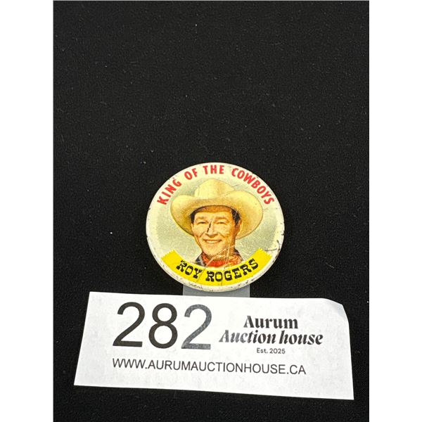 Roy Rogers Annual + Tin Badge/Pin 1950s