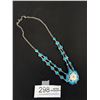 Image 4 : Vintage Silver w/ Blue Stones Necklace