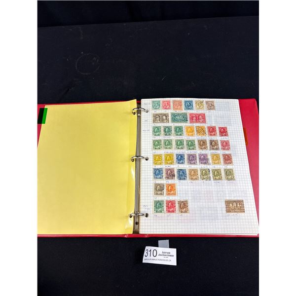 Binder Full of Old Canadian Stamps Dating From 1900 and Newer Very Good Book