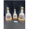 Image 1 : Lot of 3 Vintage Bells, Scotch Whiskey Porcelain Decanters Royal Family Empty