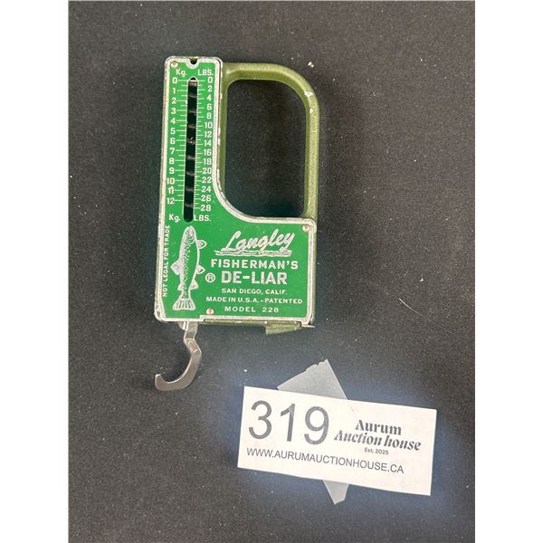 Very Cool Fishing Scale w/ Tape Measure 1940s-50s