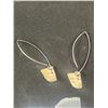 Image 3 : Pair of Unusual Modernist Sterling Earrings 2" Long