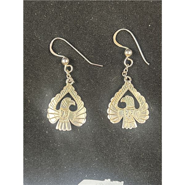 A Good Pair of Sterling 1st Nations Eagle Earrings