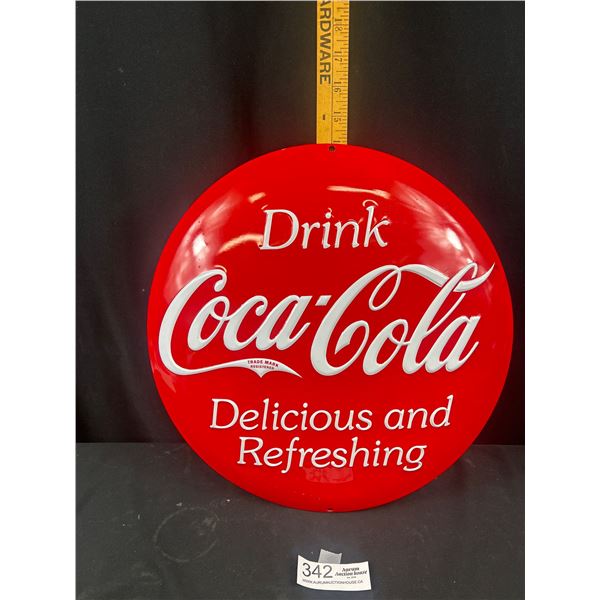 14  DIA Embossed Coca Cola Button 1990's