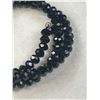 Image 2 : Vintage Black Faceted Crystal Rondelle Beads Bracelet