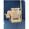 Image 1 : Very Nice 21" Tall x 28" Long Wicker Elephant