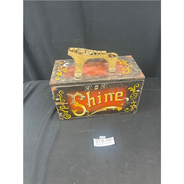 Very Nice Custom Made Shoe Shine Box 11 x 10 