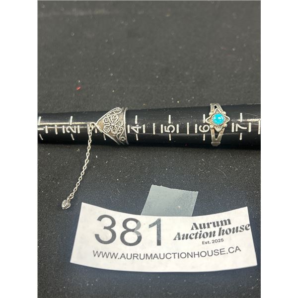 2 Sterling Silver Pinky Rings