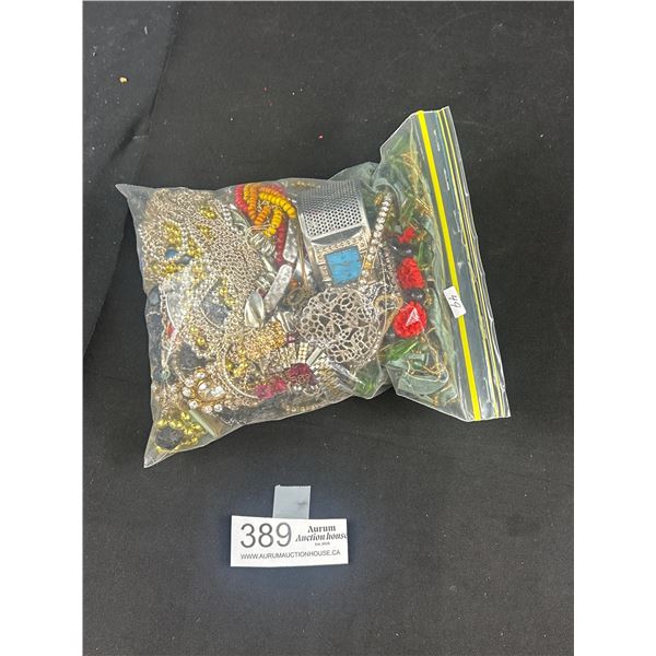 Bag w/ Misc. Jewelry, etc