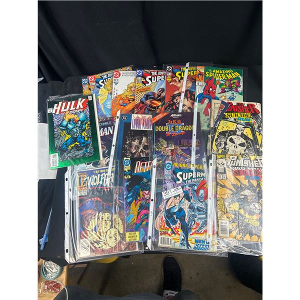 Nice Lot of Vintage Comics in Bags Punisher Etc.