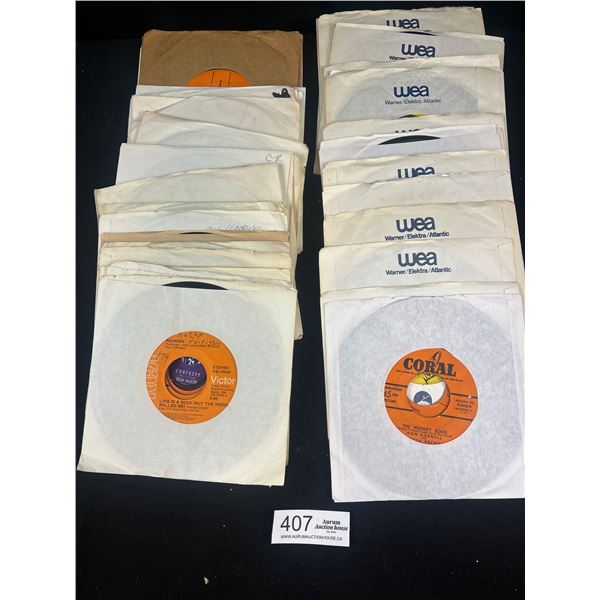 Lot of Over 40 1960's 45 Records
