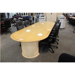 Burled Maple Inlaid 12' Boardroom Table