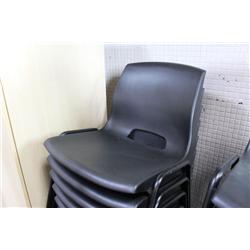 Black Commercial Grade Stacking Chair