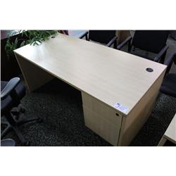 30" X 66" Maple Executive Desk