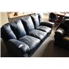 Image 1 : Blue Leather 3 Pc Sofa Set