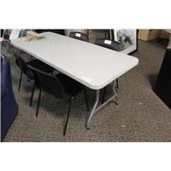 Grey 6 Ft Steel Frame Folding Table