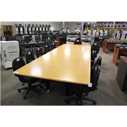 Maple Inlayed 15 Ft Boardroom Table