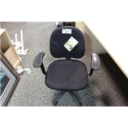 Black Ergonomic Adjustable Task Chair With Arms