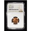 Image 1 : 1955-S LINCOLN WHEAT CENTS NGC MS66 RD
