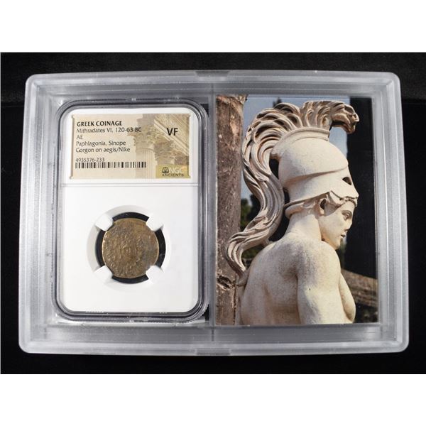 120-63 BC MITHRADATES VI, AE NGC VF