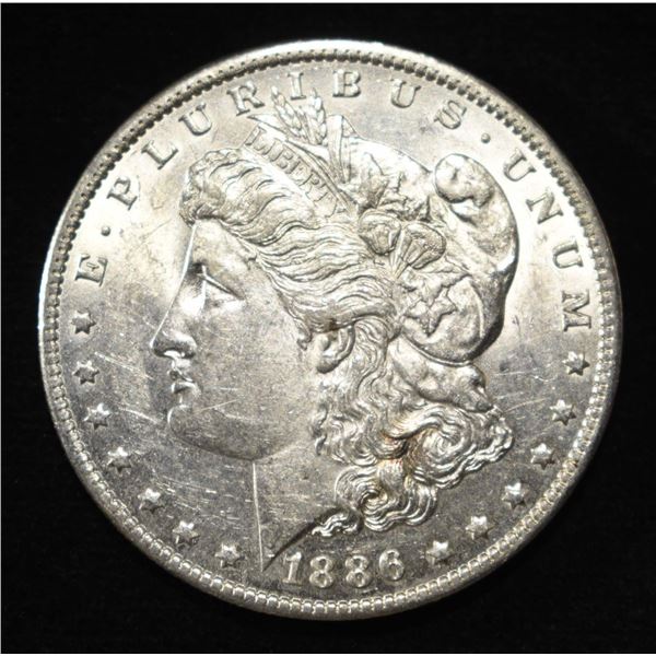 1886-O MORGAN DOLLAR BU RIM BUMP