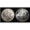 Image 1 : 1990 & 1991 AMERICAN SILVER EAGLES