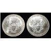 Image 2 : 1999 & 2000 AMERICAN SILVER EAGLES