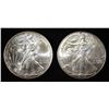 Image 1 : 2001 & 2002 AMERICAN SILVER EAGLES