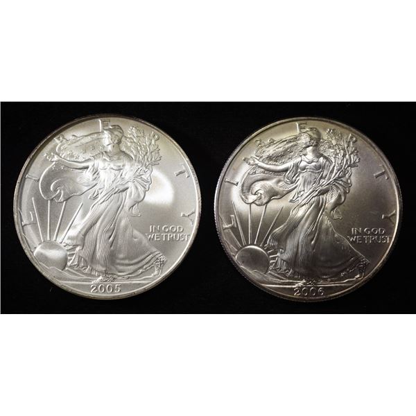 2005 & 2006 AMERICAN SILVER EAGLES