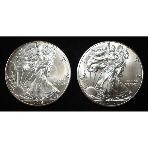 2016 & 2017 AMERICAN SILVER EAGLES