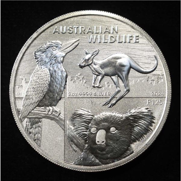 2 OZ .9999 SILVER $2 AUSTRALIAN WILDLIFE ROUND