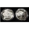 Image 2 : (2) BUFFALO 1 TROY OUNCE .999 SILVER ROUNDS