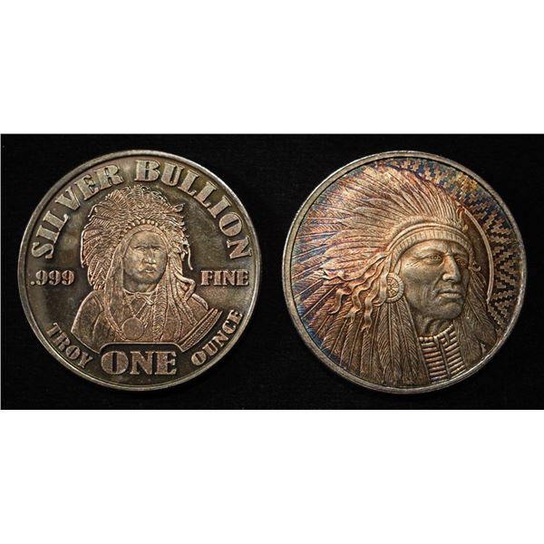 (2) 1 OZ .999 SILVER ROUNDS