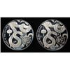 Image 1 : (2) 1 OZ YOT SNAKE .999 SILVER ROUNDS