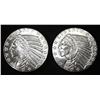 Image 1 : (2) 1 OZ .999 SILVER INDIAN HEAD ROUNDS