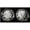 Image 1 : (2) SUNSHINE BUFFALO 1 OZ .999 SILVER ROUNDS