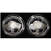Image 2 : (2) SUNSHINE BUFFALO 1 OZ .999 SILVER ROUNDS