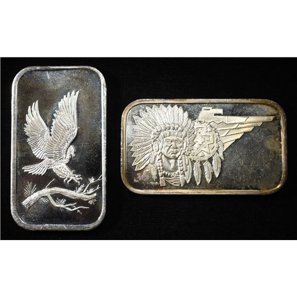 (2) 1 OZ .999 SILVERTOWNE BARS
