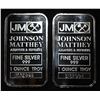 Image 1 : (2) 1 OZ .999 SILVER JOHNSON MATHEY BARS